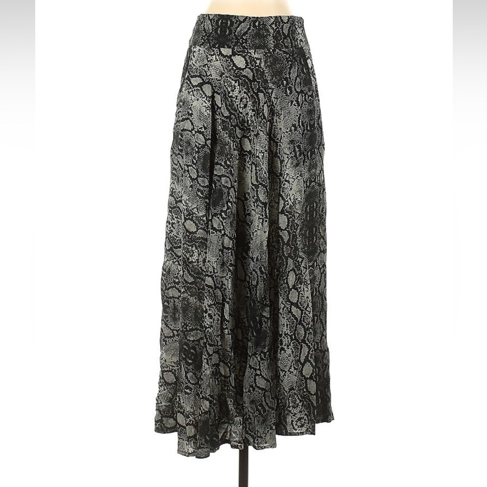 Acacia Swimwear Black and Gray Snake Print Skirt